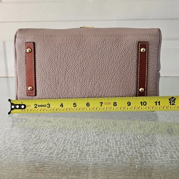 Dooney & Bourke Taupe & Brown Pebble Grain Leather Shoulder Bag - Picture 13 of 16